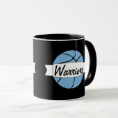Mug Carolina Blue Basketball Custom Nom de l'équipe En (Devant droit)