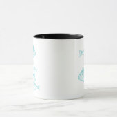 Mug Caroline Côtière Vintage Turquoise Poisson d'Eau d (Centre)