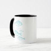 Mug Caroline Côtière Vintage Turquoise Poisson d'Eau d (Devant gauche)