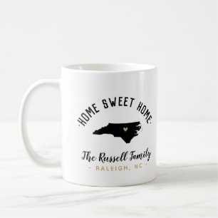 Mug Caroline du Nord Accueil Sweet Home Famille Monogr