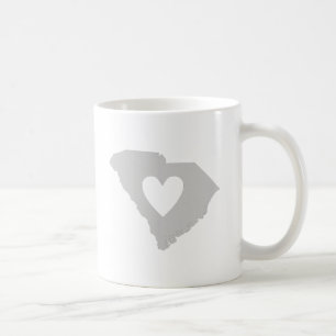 Mug Caroline du Sud en forme de gris avec palmetto car