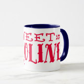 Mug Caroline Red Tattoo Font (Devant droit)