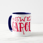 Mug Caroline Red Tattoo Font (Devant gauche)