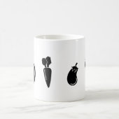 Mug carotte citrouille noire vectorielle légumes (Centre)