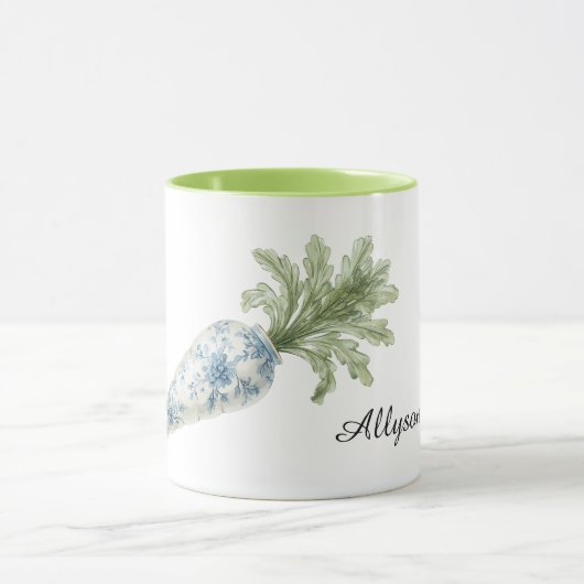 Mug Carotte florale bleu blanc (Centre)