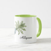 Mug Carotte florale bleu blanc (Devant droit)
