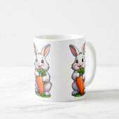 Mug Carotte mangeuse de lapin (Devant droit)