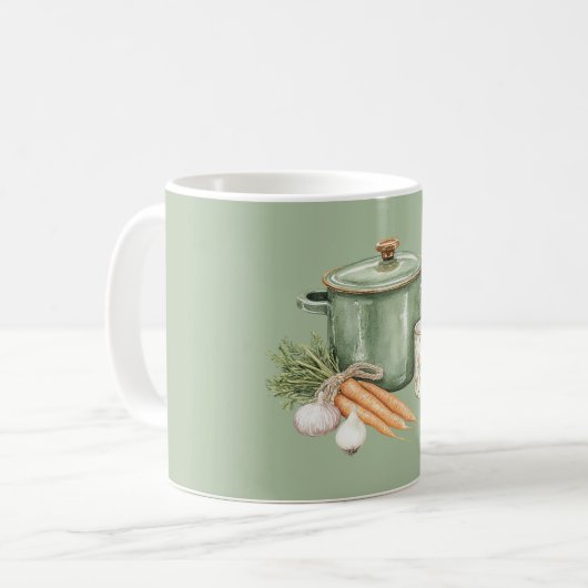 Mug Carottes de pot vert (Devant gauche)