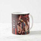 Mug Carousel Horse Pencil Art Personnalisé (Devant droit)