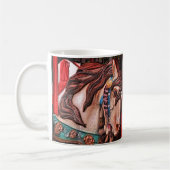 Mug Carousel Horse Pencil Art Personnalisé (Gauche)