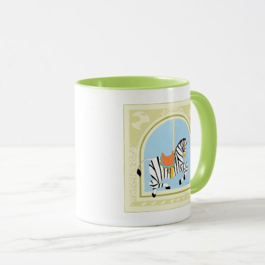 Mug Carousel Zebra par June Erica Vess (Devant droit)
