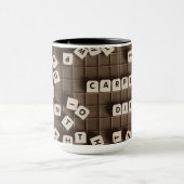 Mug Carpe Diem Carreaux de lettre rayée (Centre)