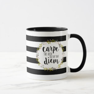 Mug Carpe Diem Drôle Inspirant Citation Typographie