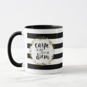 Mug Carpe Diem Drôle Inspirant Citation Typographie (Gauche)