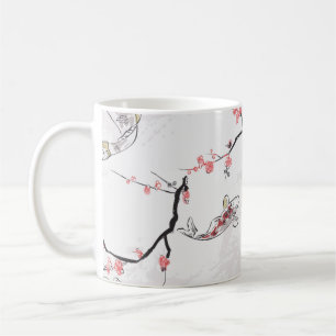 Mug carpe koi poisson nature paysage vue croquis illus