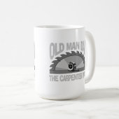 Mug Carpenter Woodworking Old Man Dan Lumber Builder (Devant droit)