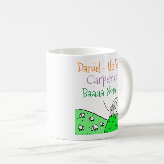 Mug Carpentier de conception de mouton (Devant droit)