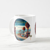 Mug Carpinteria Californie Coucher de soleil Palmiers  (Devant gauche)