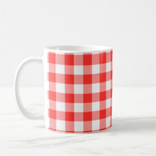 Mug Carré À damiers rouge Motif sans fil