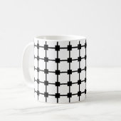 Mug Carré blanc et noir Motifs Moderne Monochrome (Devant gauche)