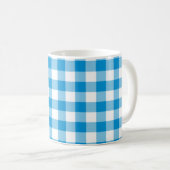 Mug Carré bleu À damiers Motif sans couture (Devant droit)