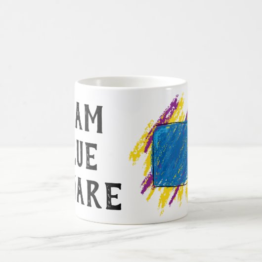 Mug Carré bleu de l'équipe (Centre)