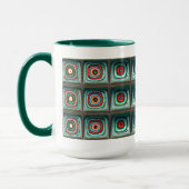 Mug Carré Cool Art Fractal Abstrait (Gauche)