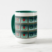 Mug Carré Cool Art Fractal Abstrait (Devant gauche)