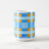 Mug Carré croix Check 10 Blue Orange (Centre)