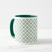 Mug Carré de Lotus de vert forêt (Devant gauche)