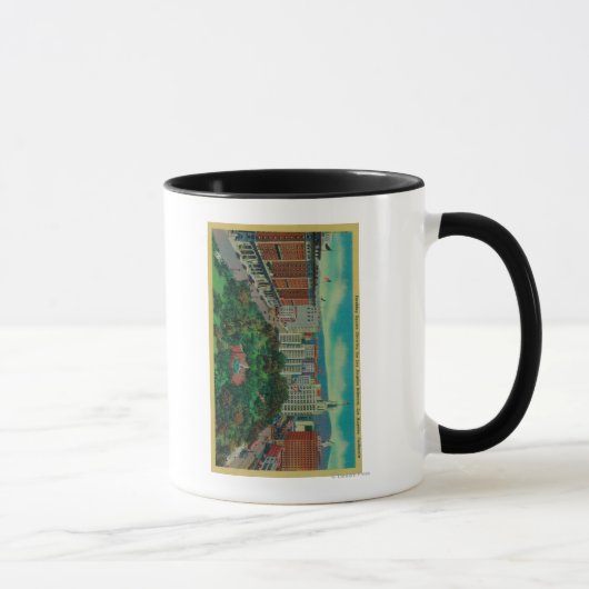 Mug Carré de Pershing montrant Los Angeles (Droite)