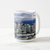 Mug Carré de skyline de Vancouver, Canada (Devant droit)