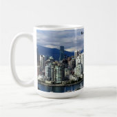 Mug Carré de skyline de Vancouver, Canada (Gauche)