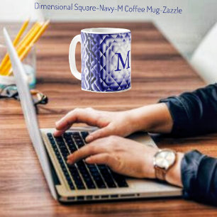 Mug Carré dimensionnel - Marine-M