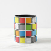 Mug Carré du style de bande dessinée (Centre)