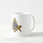 Mug Carré et boussole maçonniques (Devant droit)