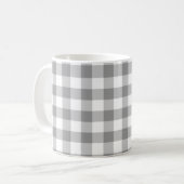 Mug Carré gris À damiers Motif sans joint (Devant gauche)