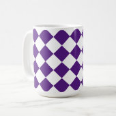 Mug Carré rétro violet blanc rétro (Devant gauche)
