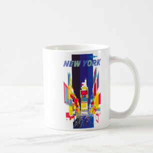 Mug Carré Times Square de New York à l'ère atomique vi