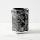 Mug Carré tordu, noir et gris "brushstrokies" (Centre)