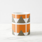 Mug Carré Triangle Géométrique Gris Orange (Centre)