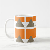 Mug Carré Triangle Géométrique Gris Orange (Gauche)