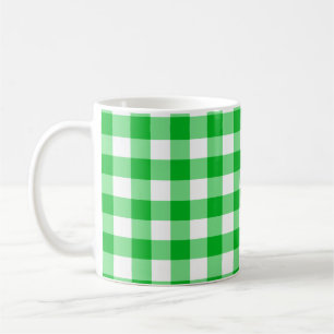Mug Carré vert À damiers Motif sans couture