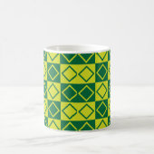 Mug Carré Vert Diamant Géométrique Moderne (Centre)