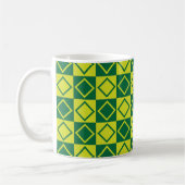 Mug Carré Vert Diamant Géométrique Moderne (Gauche)