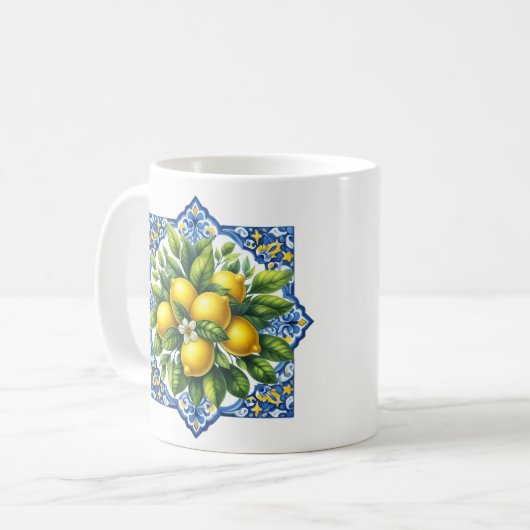 Mug Carreau au citron (Devant gauche)