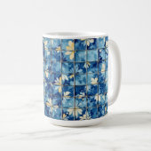 Mug Carreau bleu (Devant droit)