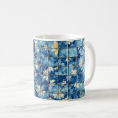 Mug Carreau bleu (Devant droit)