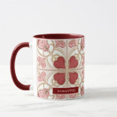 Mug Carreau de bistro élégant pour la Saint-Valentin (Gauche)