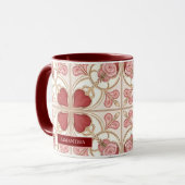 Mug Carreau de bistro élégant pour la Saint-Valentin (Devant gauche)
